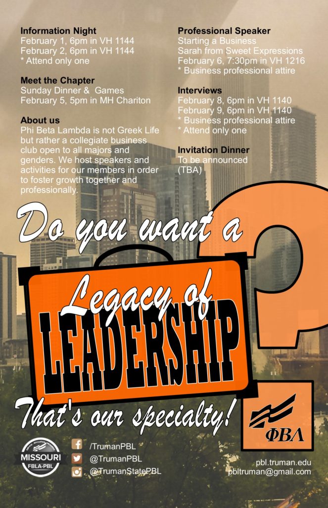 Truman PBL Recruitment Poster84